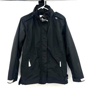 Helly Hansen Lightweight Waterproof Black Rain Jacket Women's Medium